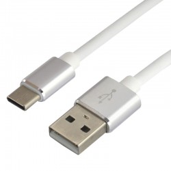 Kabelis USB - USB-C / Typ-C, silikoninis, 1m greitam įkrovimui iki 3A